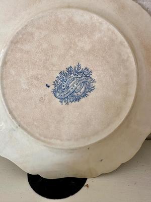 Decor - Antique Flow Blue, Transfer Ware, and Hand Painted Plates
