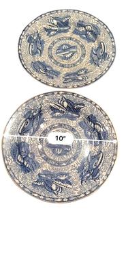 China- Mottaheda- Blue Torquay Plates Set of 6