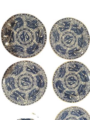 China- Mottaheda Blue Torquay salad plates set of 7