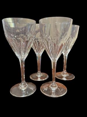 Crystal Stemware- St Louis Bristol Pattern Cut Panels 7" Wine - set of 4