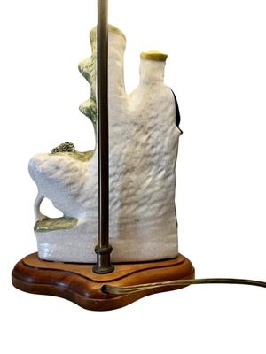 Decor - Antique Staffordshire Lamp - chip on hat