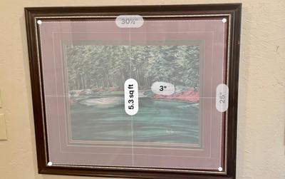 Art - Pair of Golf Prints by Nancy Raborn from the Augusta Collection. White Dogwood Eleven & Azalea Thirteen