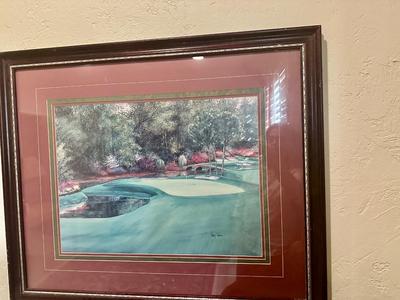 Art - Pair of Golf Prints by Nancy Raborn from the Augusta Collection. White Dogwood Eleven & Azalea Thirteen