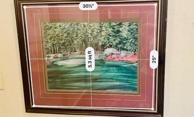 Art - Pair of Golf Prints by Nancy Raborn from the Augusta Collection. White Dogwood Eleven & Azalea Thirteen