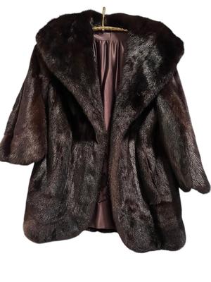 Fur - Swing Coat size 12 w/ 3/4 sleeve
