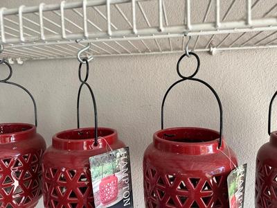 Set of 4 Hampton Bay Ceramic Lanterns