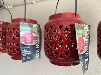 Set of 4 Hampton Bay Ceramic Lanterns