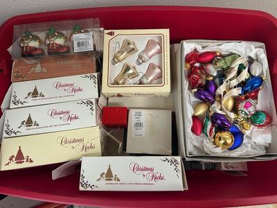 Large Lot of Vintage & Modern Glass Christmas Ornaments
