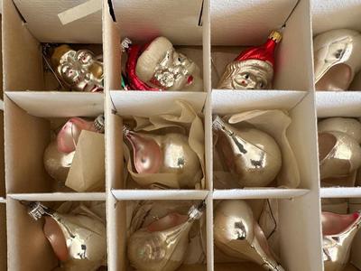 Large Lot of Vintage & Modern Glass Christmas Ornaments