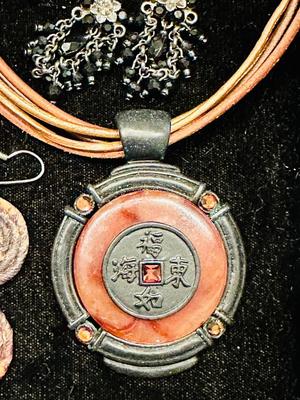 Jewelry - Costume w/ Signed Jeep Collins Brass necklace