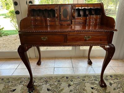 Chippendale-Style Mahogany Writing Desk