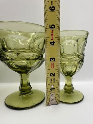 Fostoria “Argus” Olive Green Glassware