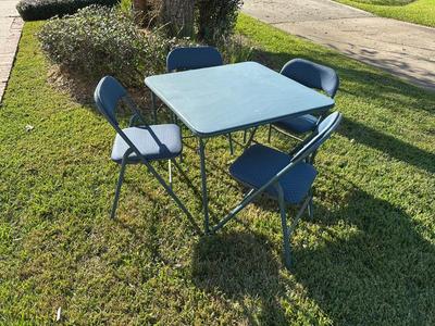 5-Piece Folding Card Table & Chair Set