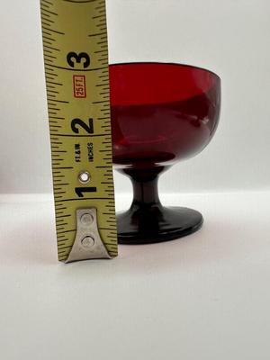 Ruby Red Glass Dessert or Sherbet Cups - Set of 14