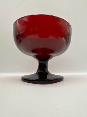 Ruby Red Glass Dessert or Sherbet Cups - Set of 14
