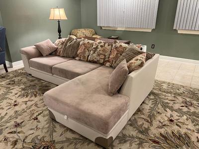 Convertible Sectional Sofa with Pull-Out Bed & Hidden Storage