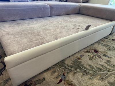 Convertible Sectional Sofa with Pull-Out Bed & Hidden Storage