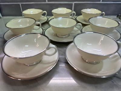 Lenox “Montclair” Cups & Saucers – Set of 8