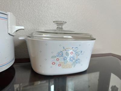 Corning Ware Casseroles with Rival Crock-Pot Warmer