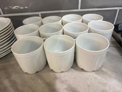 Rosenthal “Classic Rose” White Cups & Saucers