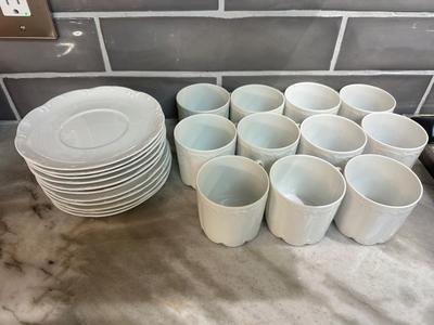 Rosenthal “Classic Rose” White Cups & Saucers