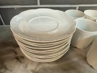 Rosenthal “Classic Rose” White Cups & Saucers