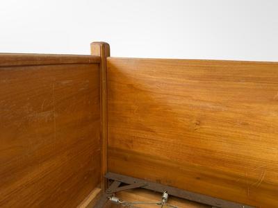 Vintage Wood Twin Captain’s Bed with Storage Drawers
