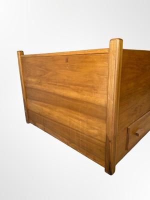 Vintage Wood Twin Captain’s Bed with Storage Drawers