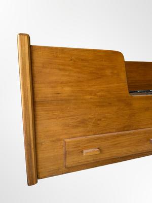 Vintage Wood Twin Captain’s Bed with Storage Drawers