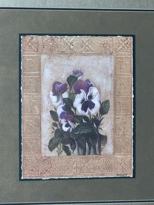 Pair of Framed Floral Prints – Hydrangea & Pansies