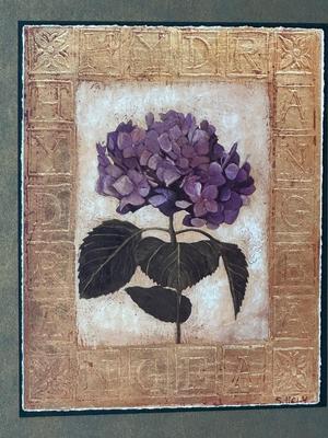 Pair of Framed Floral Prints – Hydrangea & Pansies