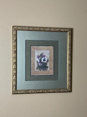 Pair of Framed Floral Prints – Hydrangea & Pansies