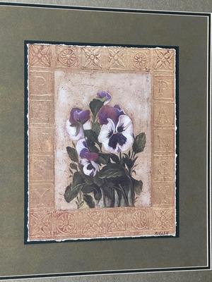 Pair of Framed Floral Prints – Hydrangea & Pansies