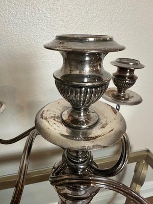 Crescent Silverplate 5-Arm Candelabra