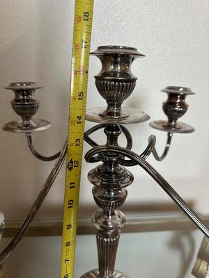 Crescent Silverplate 5-Arm Candelabra