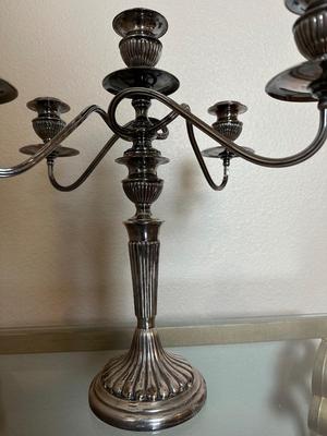 Crescent Silverplate 5-Arm Candelabra