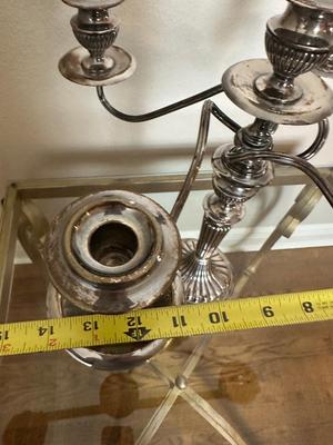 Crescent Silverplate 5-Arm Candelabra