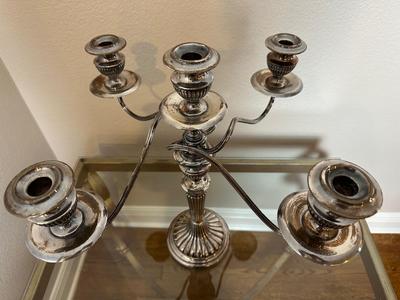 Crescent Silverplate 5-Arm Candelabra