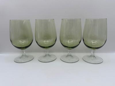Set of 4 Green-Tinted Goblets