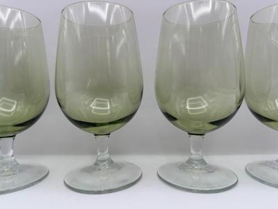 Set of 4 Green-Tinted Goblets
