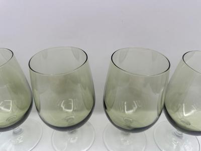 Set of 4 Green-Tinted Goblets