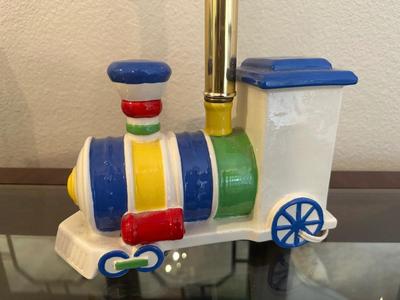 Ceramic Train Table Lamp