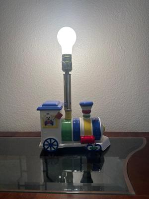 Ceramic Train Table Lamp