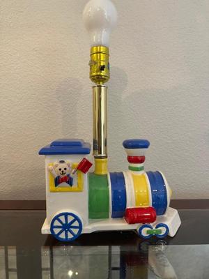 Ceramic Train Table Lamp