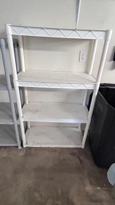 TWO PLASTIC SHELVING UNITS