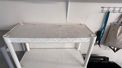 TWO PLASTIC SHELVING UNITS