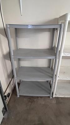 TWO PLASTIC SHELVING UNITS