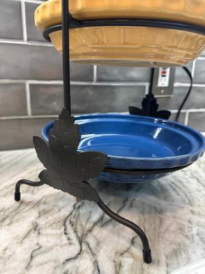 Longaberger Pottery Two-Tier Serving Stand