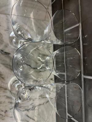 Fostoria Crystal Goblets with Silver Rim – Set of 6