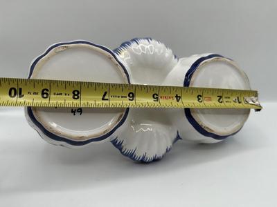 Vestal Portugal Blue & White Hand-Painted Divided Serving Dish